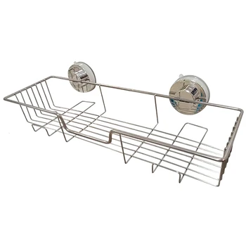 

Strong Suction Cup Adhesive Shower Caddy Bath Shelf StorageCombo Organizer Basket for Shampoo, Conditioner, Soap, Razor