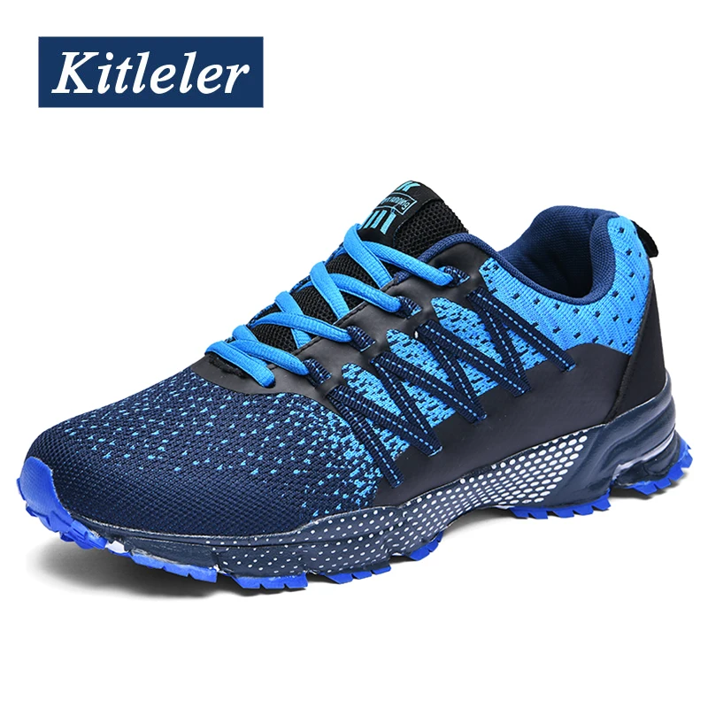 

New Knit Men Sneakers Breathable Men Casual Shoes Outdoor Fashion Big Size Jogging Sneakers 2020 Lightweight Walking Shoes Male