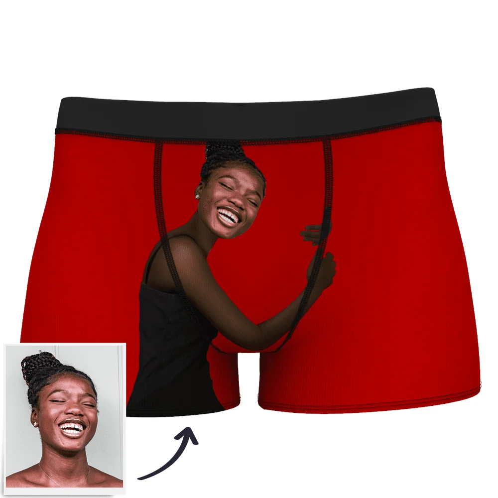  Custom Valentine Boxer Briefs with Photo and Name