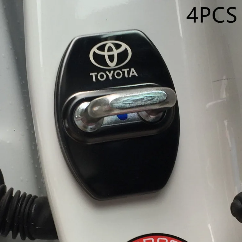 Автомобильный Дверной замок защитный чехол для toyota camry chr corolla rav4 температурный сенсор для toyota corolla Yaris Prius стикер аксессуары из нержавеющей стали автомобильный Стайлинг