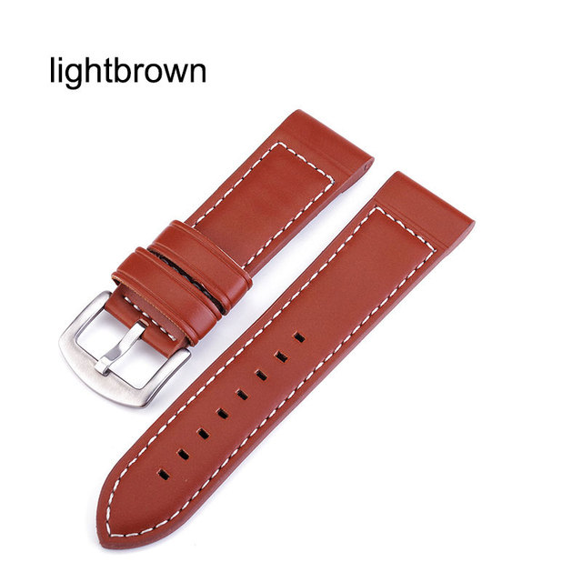 P14 22mm Watch Band Genuine Leather Straps 18-24mm Watch Accessories High Quality Brown Colors Watchbands 20mm Watch Strap