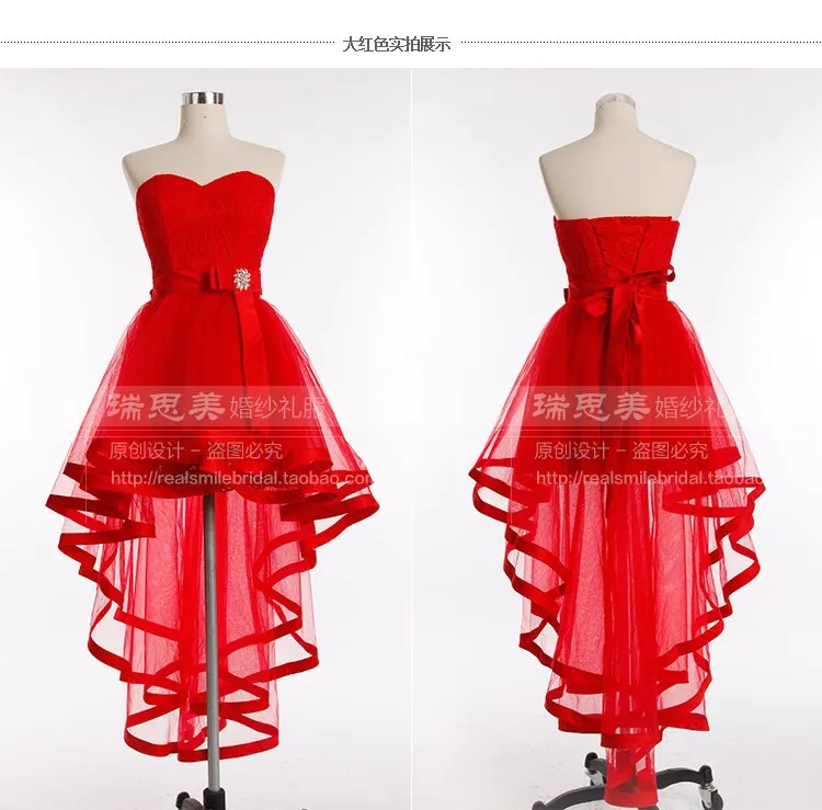 Дешевые robe de soiree модные горячие сексуальные bulle vestido de festa съемные вечерние платья платье для выпускного подружки невесты - Цвет: Красный