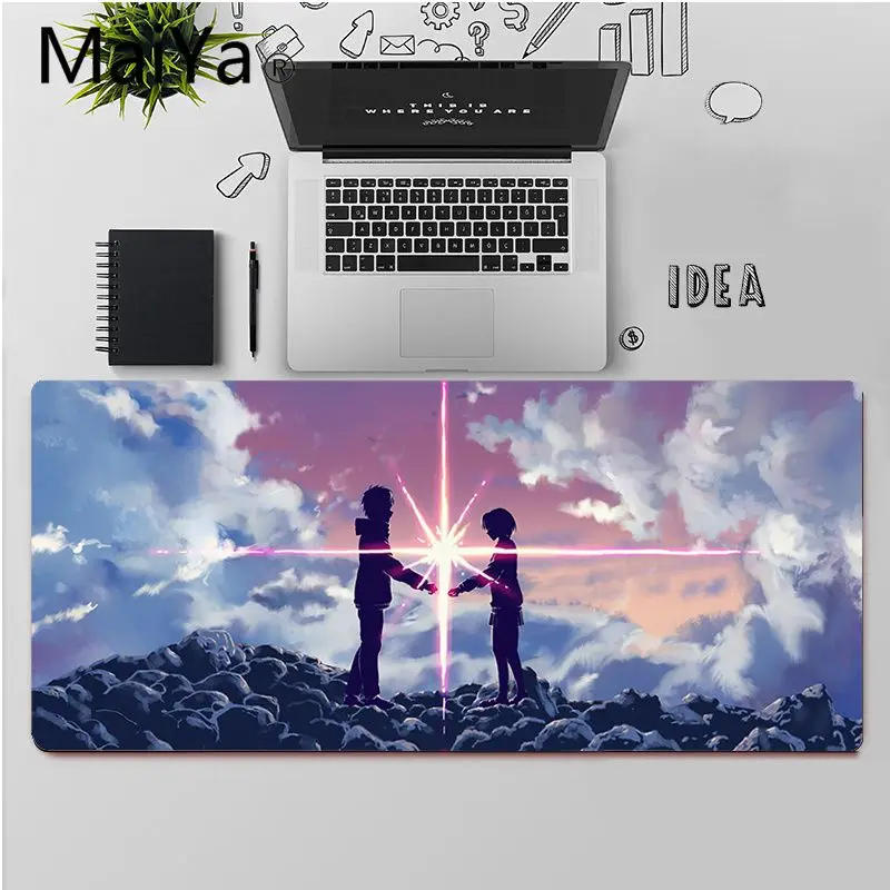 Maiya Top Quality Anime your name Unique Desktop Pad Game Mousepad Free Shipping Large Mouse Pad Keyboards Mat