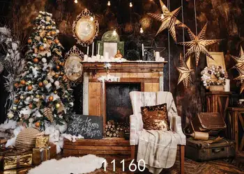 

Vinyl Custom Photography Backdrops Prop Christmas day Christmas Tree Theme Photo Studio Background ST-14
