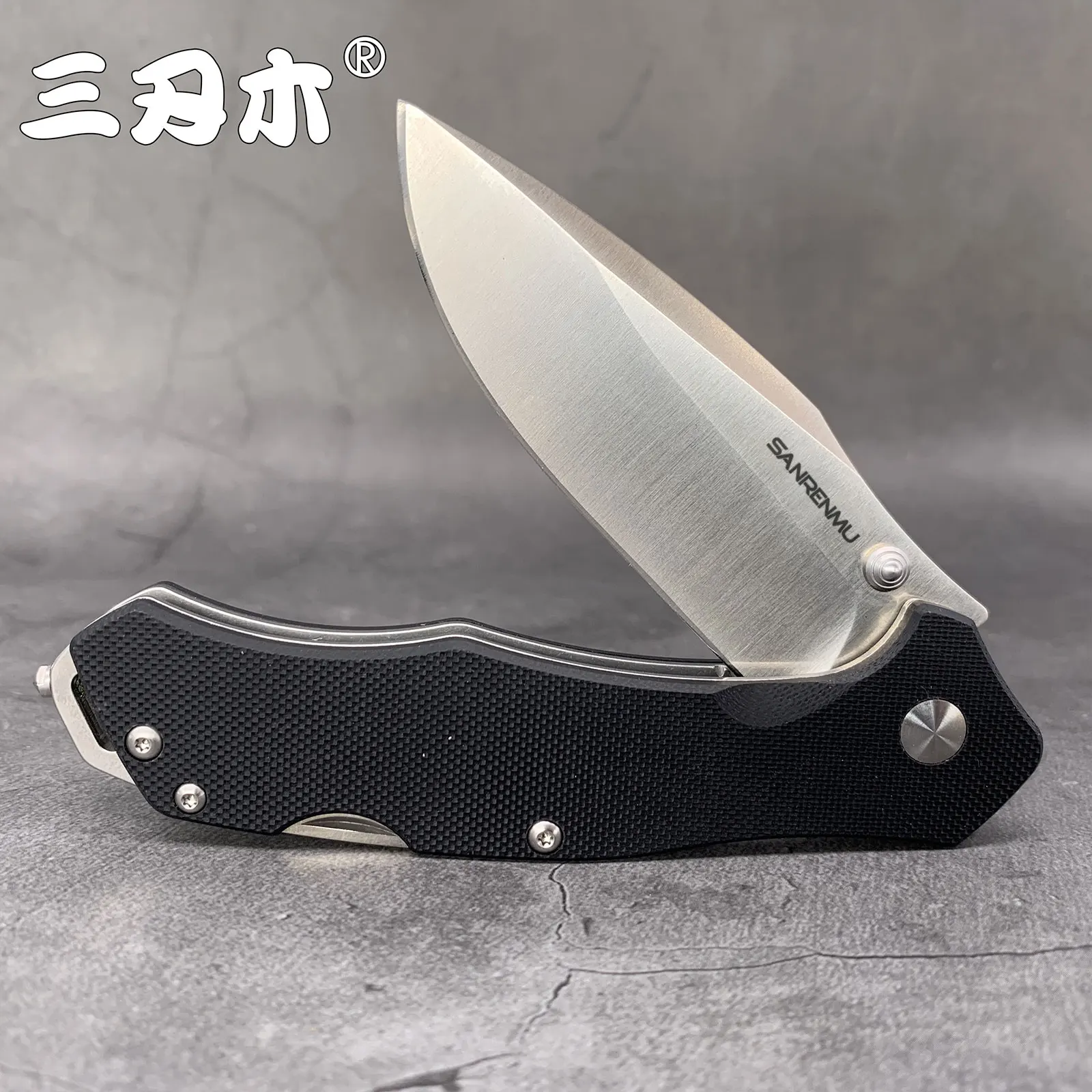 

SANRENMU SRM 9018 карманный складной нож 12C27 лезвие EDC многоцелевой инструмент подарок охота кемпинг Выживание Тактические Ножи