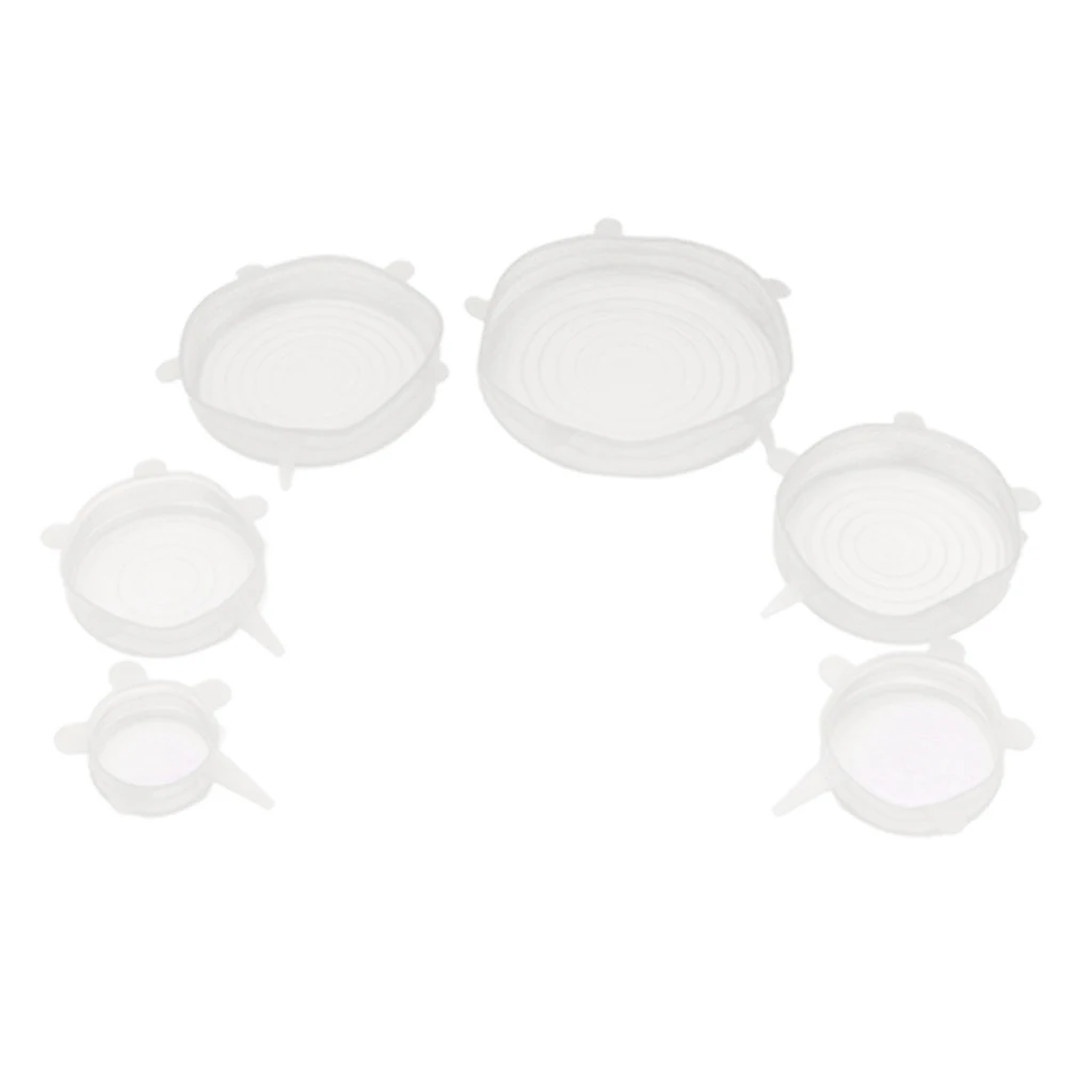 Silicone Stretch Lids Reusable Durable and Expandable to Fit Various Sizes and Shapes of Containers for Keeping Food Fresh Silicone Stretch Lids Reusable Durable and Expandable to Fit Various Sizes and Shapes of Containers for Keeping Food Fresh