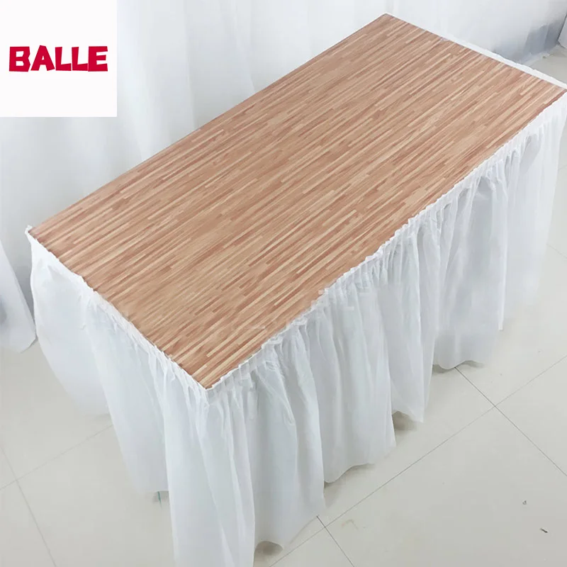 Table-Skirt Festival-Decoration 73x420cm-Table-Cover Wedding Party Disposable Plastic