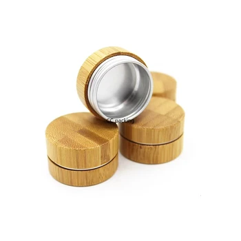 

Recycled eco Skin Care Biodegradable Bamboo Cosmetic Jar Aluminum Lid,Bamboo Aluminum Cream Jar,bamboo jar aluminium inner 10g