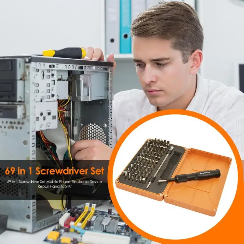 

69 in 1 Screwdriver Kit Mobile Phone Electronic Device Repair Hand Tools Set Professional and Practical Design Style