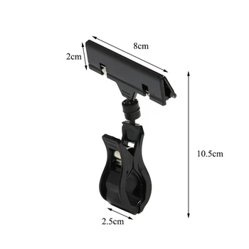 

20 pcs POP Plastic Price Tag Sign Label Name Card Holders Paper Display Promotion Clips Pipe Hanging In Retail Store Supermarket