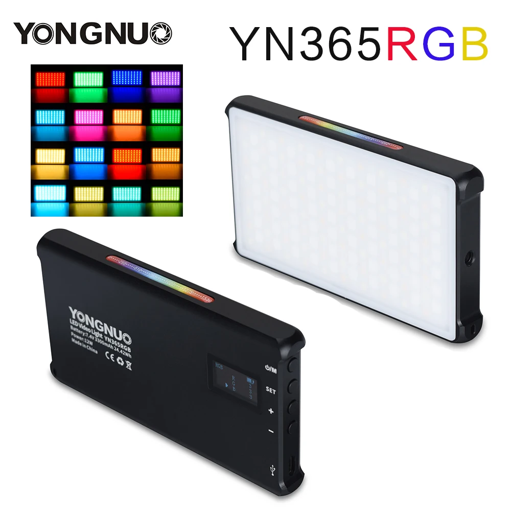 YONGNUO YN365 RGB 12 Вт Светодиодный светильник для видеосъемки цветной студийный DSLR Vlogging