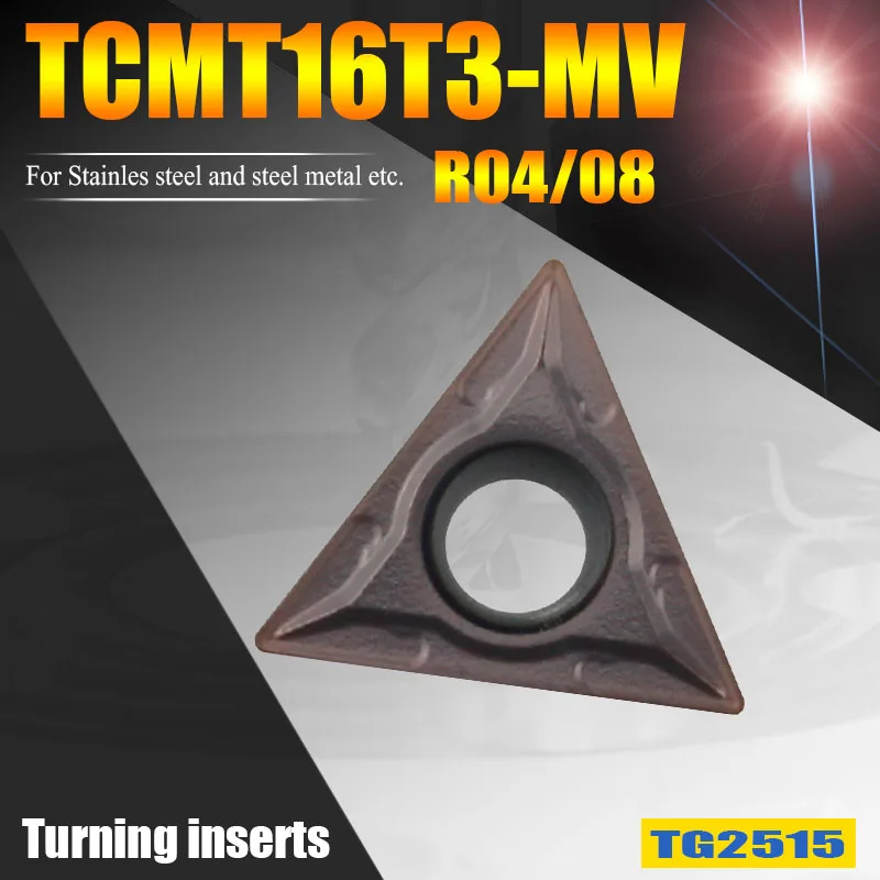 

TCMT16T304 TCMT16T308 external lathe turning tools carbide inserts CNC tools cutter for Metal steel and stainless steel
