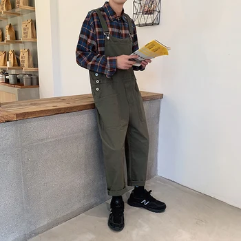 

Men's Leisure Harem Pants Casual Pants Male Overalls Loose Salopettes Romper Jumpsuit Baggy Homme Streetwear Trousers Size M-2XL