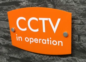 

Customized Tvcc Warning Sign Waterproof Outdoor Use Cold Rust Proof Acrylic signs