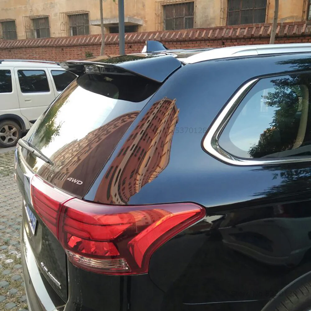 Подходит для Mitsubishi Outlander 2013 черный Спойлер ABS Пластик задний багажник крыла спойлер автомобиля аксессуары
