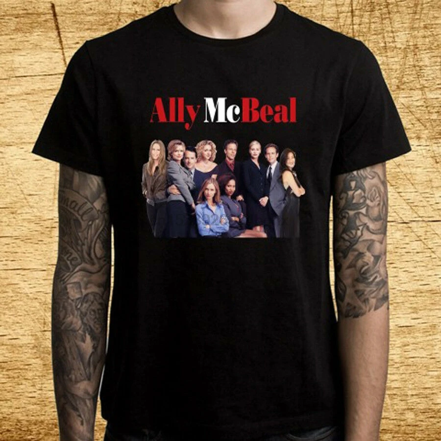 New Ally Mcbeal TV Series Mens Black T-Shirt Size S-3XL |