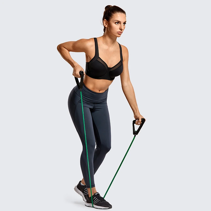 Sports Bra Women High Impact Non Padded Underwire Powerback Support Crop Top Female Fitness