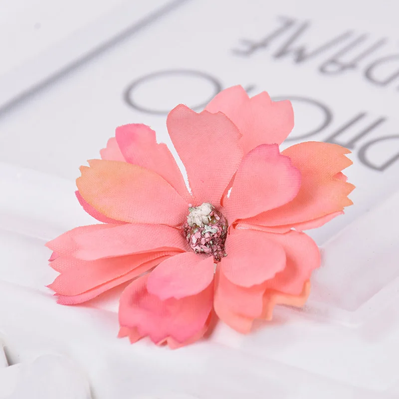 

22Colors Artificial Pink Cloth Flower Heads For Wedding Craft Scrapbooking Diy Garland Decor Wreath And Cloth Sewing Accessories