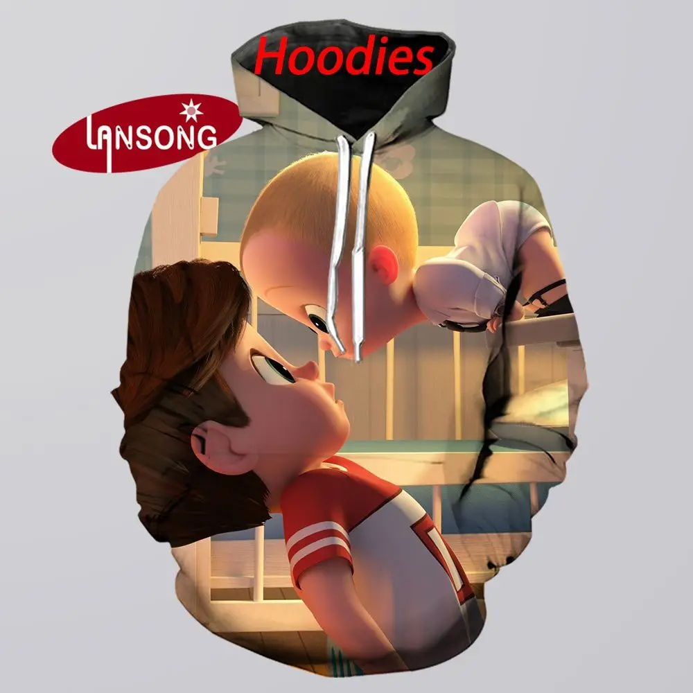 

3d print new hoodies mens anime baby boss harajuku sweashirts/pants jacket men short hooded home clothes hip hop streetwears