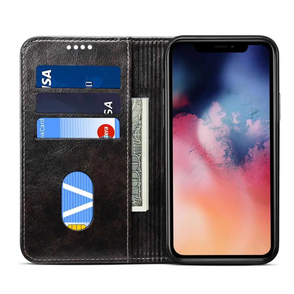 Роскошный Винтажный чехол Кошелек из искусственной кожи для iPhone 11 12 Pro 6S 7 8 Plus X XS Max