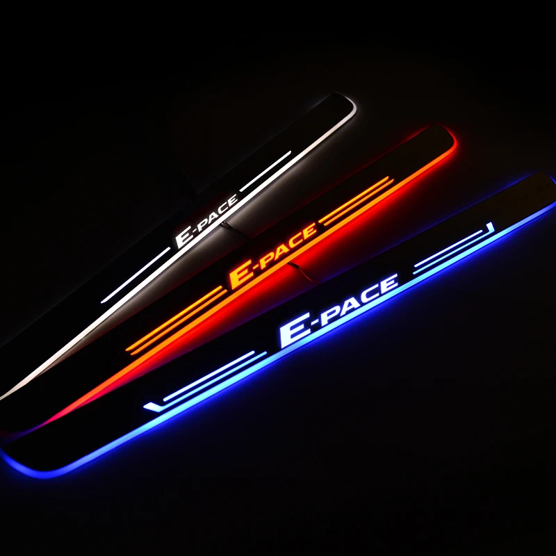 Светодиодный дверной порог для Jaguar E-PACE X540, накладка на дверь, защита, автомобильные аксессуары, порог, приветственный светильник