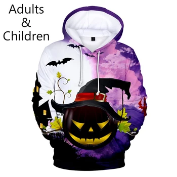 

New 3D Print Halloween Hoodies Men/Women Personality Classic 3D Halloween New design Comfortable Hoodies Children Sweatshirt