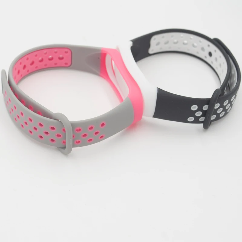 2019 новейший двойной цветной силиконовый сменный Браслет ремешок для часов mi Band 4 3