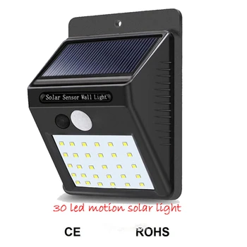 

1-4Pcs 30 LED Wireless Solar Light Outdoor Decor Waterproof PIR Motion Sensor LED Solar Wall Lamp For Outdoor Yard Garden Lamps