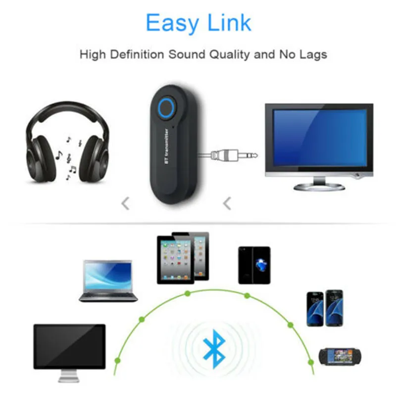 Горячие Новые беспроводные Bluetooth V4.2 передатчик A2DP аудио RCA до 3,5 мм AUX+ USB адаптер концентратор