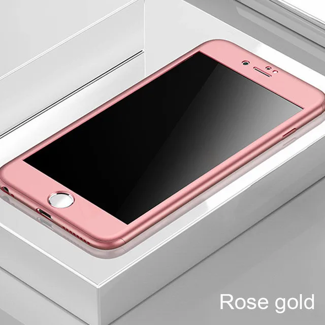 thumbnail image 1 of 360 Full Cover Phone Case For iPhone 7 8 6 6s Plus SE 2020 Protective Cover For iPhone 11 Pro XS MAX XR 5 5s 7 Case With Glass, 1 of 5