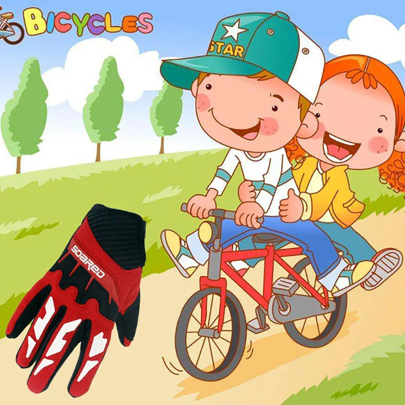 Children Skating Gloves Full Finger Quick-release Adjustable Handwear Outdoor Sportswear Accessories 3-12 Years Olds