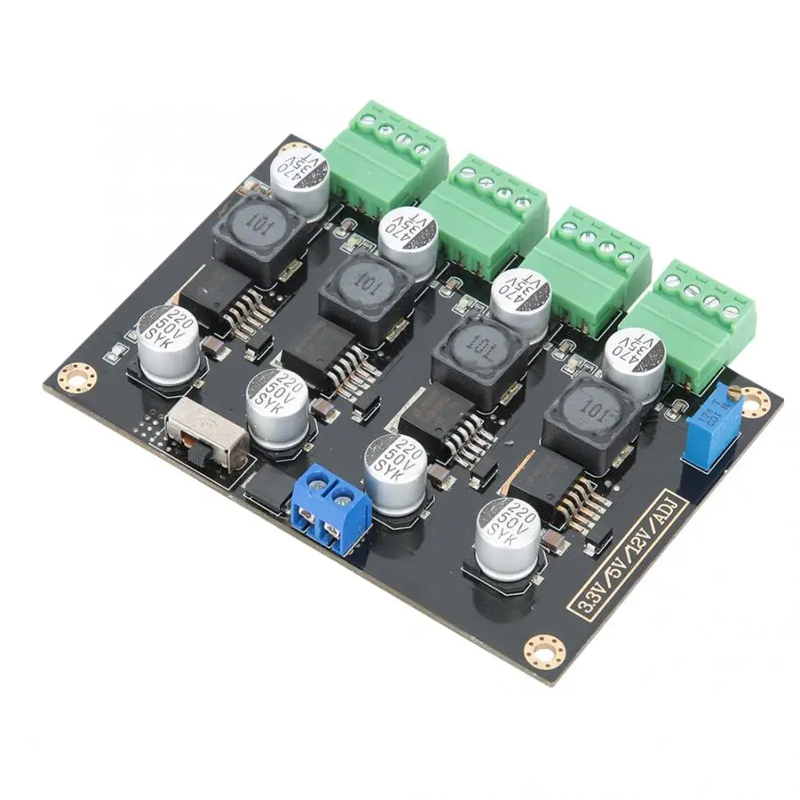 Многоканальный импульсный модуль питания с 3,3 V/5 V/12 V/ADJ регулируемое выходное напряжение понижающий преобразователь импульсный источник питания