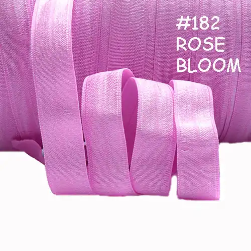 182 rose bloom 100 ярдов/рулон) 5/" сплошной цвет враг на голову эластичная повязка для головы - Цвет: 182 rose bloom