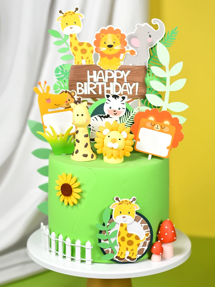 Cakelove Jungle Animaux De La Faune Theme Gateau Topper Cupcake Decoration D Anniversaire Fete Pour La Cuisson Accessoires De Cuisson Gateau Decor Aliexpress