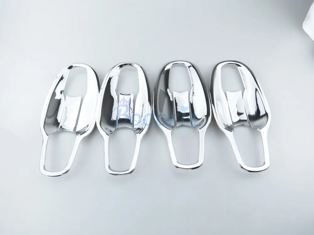 Door handle bowl Крышка дверной ручки с умными отверстиями для ключей отделка хром автомобильный Стайлинг 2008- для Toyota LC Land Cruiser 200 аксессуары - Цвет: Door handle bowl