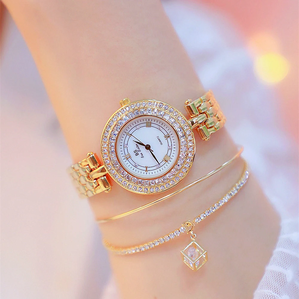 Бриллиантовые часы женские дизайнерские роскошный брендовый горный хрусталь Золотые женские наручные часы Подвески в форме платья женские часы Relogio Feminino