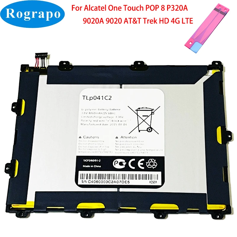 Аккумулятор TLp041C2 TLp041CC для планшетов Alcatel One Touch POP 8 P320A P321 P320 P320XT AT&ampT Trek HD 4G LTE 4060 мАч