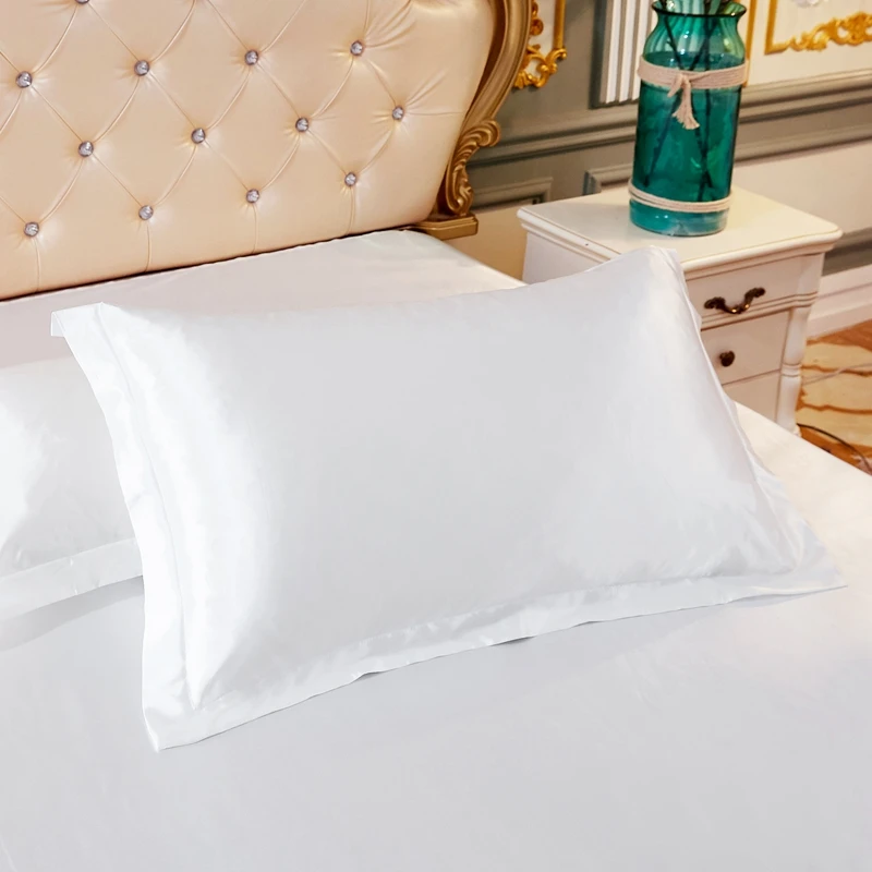 

Free shipping 2020NEW Silk pillowcase No zipper Pillow Cover healthy solid color High-end pillow case 48x74cm/50x50cm
