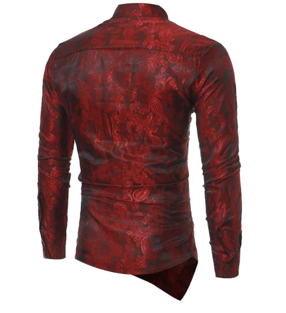 Классический жаккардовый Мужской Топ Европейский Размер S M L XL XXL бизнес Банкетный мужской костюм рубашки