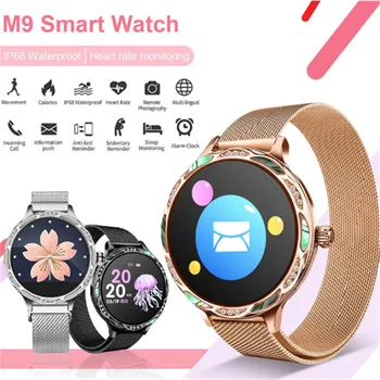 

Ottwn M9 Women Smart Watch Heart Rate Blood Pressure Monitor IP68 Waterproof Sports Tracker Smart watch For iphone IOS Android