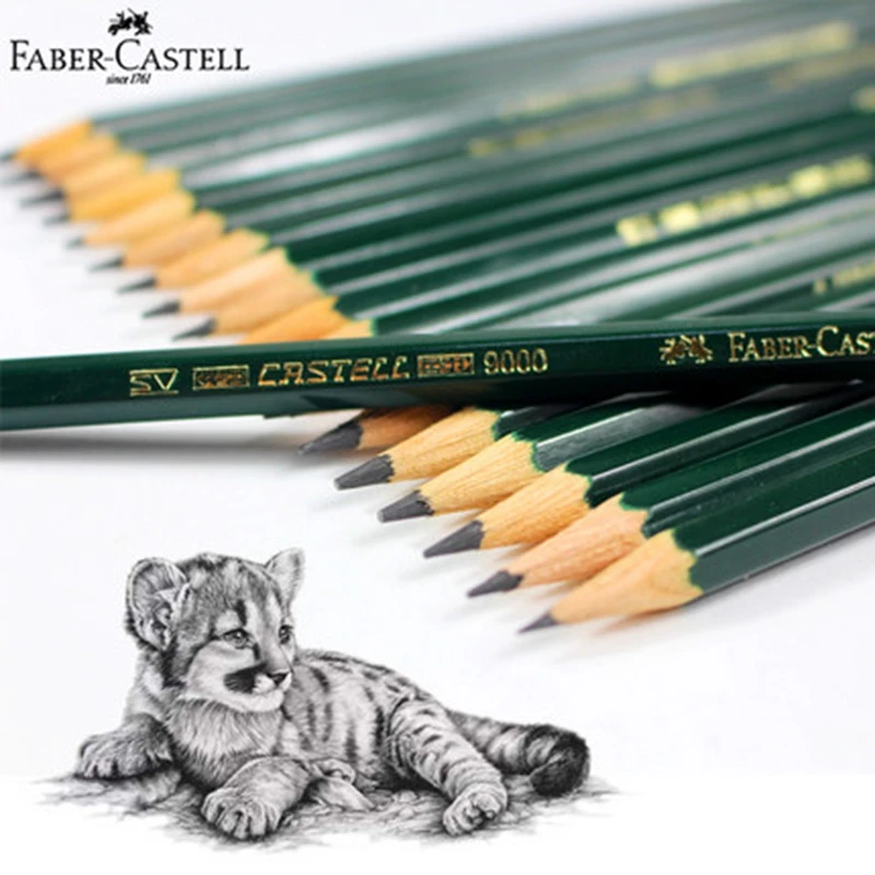 FABER CASTELL Professional Sketch Pencil 6pcs HB/B/2B/4B/6B/8B Wooden  Graphite Pencils Writing Drawing Pencils Stationery 9000 - AliExpress