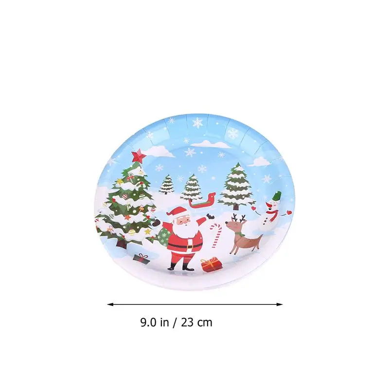 69 шт рождественские тематические печатные одноразовые тарелки бумажные чашки Nanpkin соломенная посуда набор для вечерние
