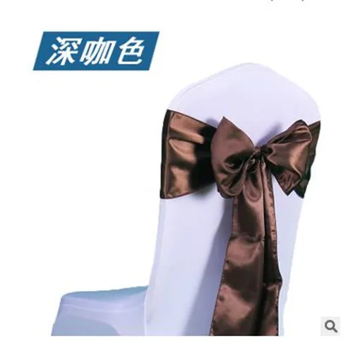20 шт./партия атласная лента на стул пояс галстук чехол для свадебного стула пояс атласный тканевый галстук лента резинка-украшение отель