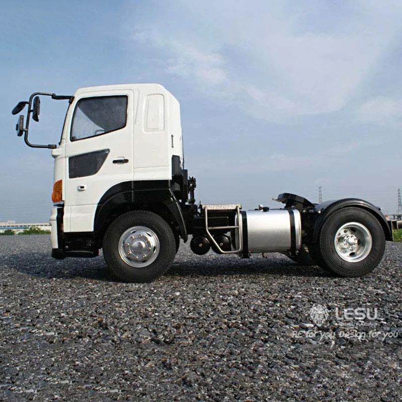 LESU 1/14 RC HN700 4*2 Модель тягача прицепа грузовика Металлическое шасси 2 оси Tmy
