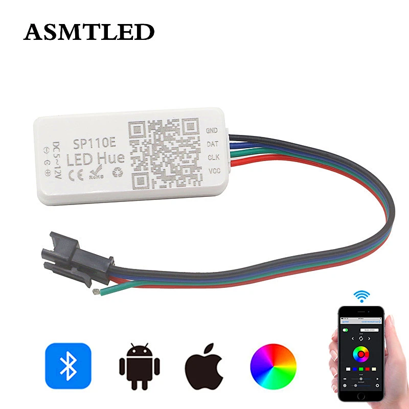 SP110E Bluetooth Pixel Controller диммер для WS2811 WS2812B WS2812 SK6812 RGB RGBW APA102 WS2801 Pixels Dream Color LED