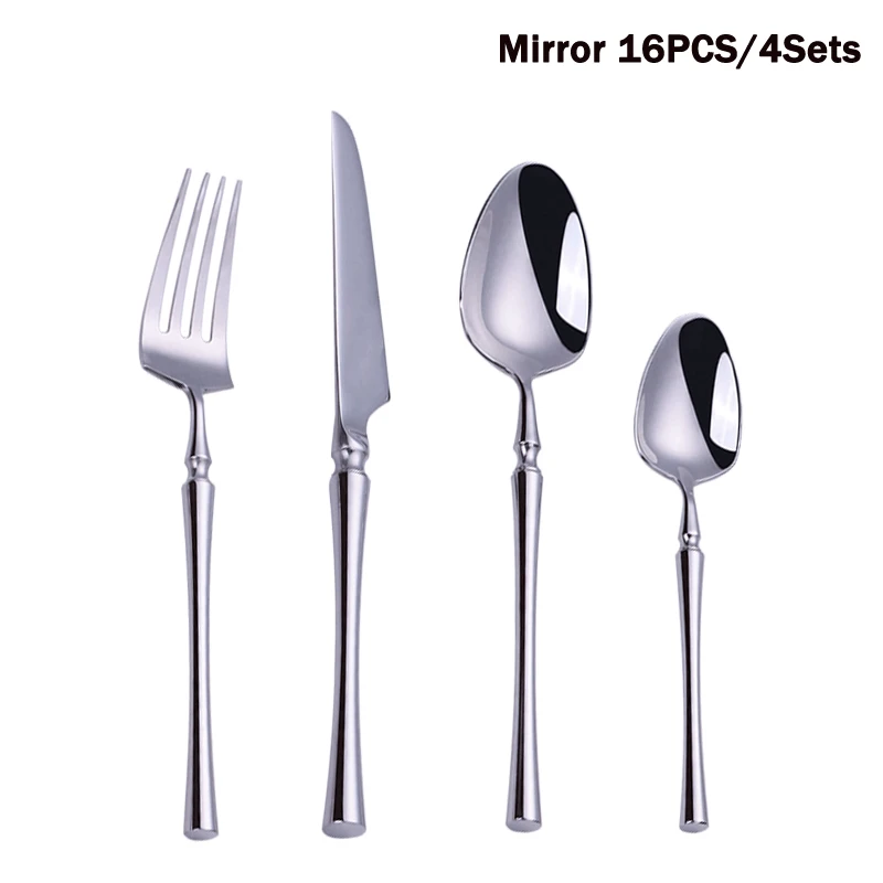 16pcs Mirror Silver