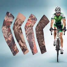 Нарукавник с татуировкой, татуированные рукава, летние охлаждающие рукава, татуировки, бесшовные, для верховой езды, солнцезащитные перчатки
