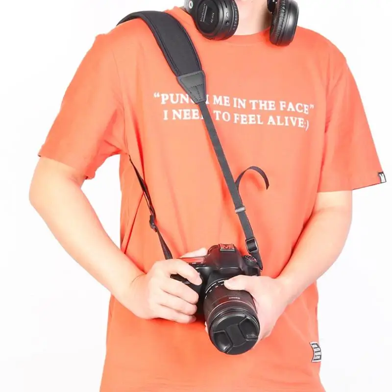 DSLR камера плеча слинг шеи Мягкий ремень ткань из чистого хлопка и пластика крепеж ремень воздушной подушки снижающий нагрузку ремень