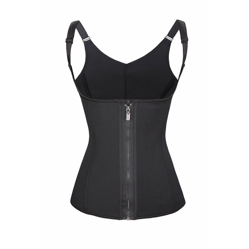 Neoprene Sweat Sauna Body Shaper Waist Trainer Vest Slimming Tummy Control Shapewear for Weight Loss Zipper Shaper Corset Top