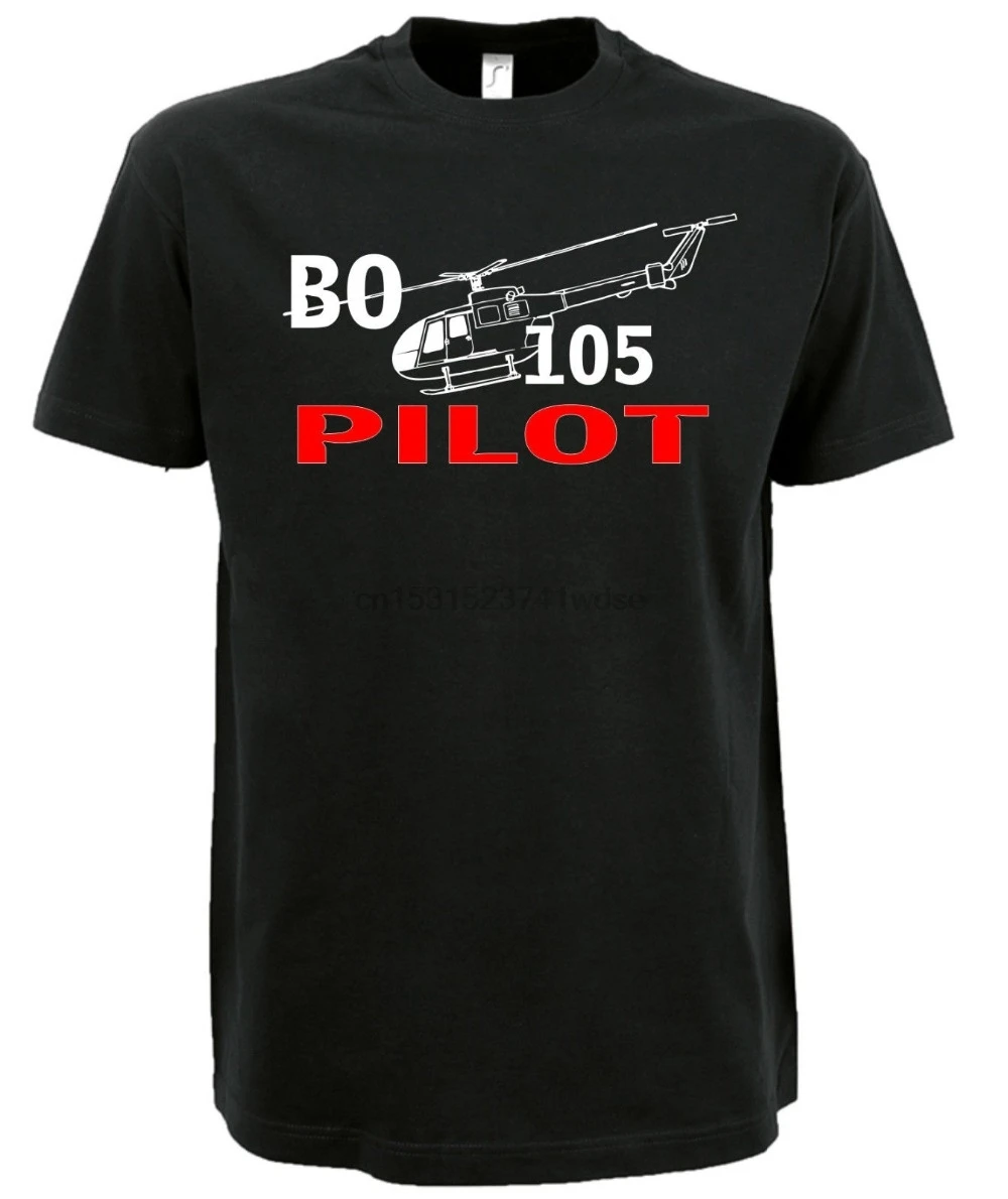 Мужская хлопковая футболка Bo 105 с круглым вырезом и короткими рукавами | одежда